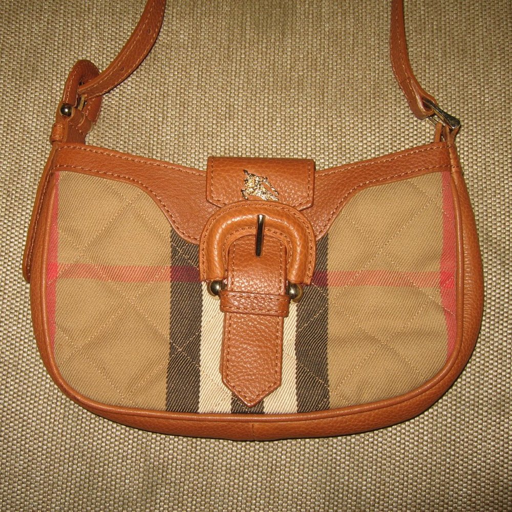 ❤️BURBERRY MINI NOVA CHECK Shoulder Bag Pochette Purse - Picture 2 of 11